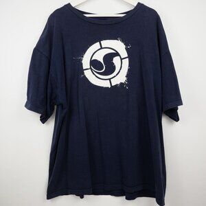 DVS Shoe Company Shirt Mens 2XL Blue Short Sleeve Skateboarding Y2K Vintage